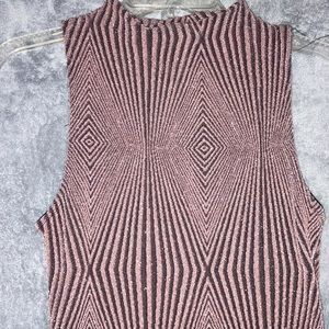 PRETTY MARBLE PINK & BLACK SPARKLE DRESS